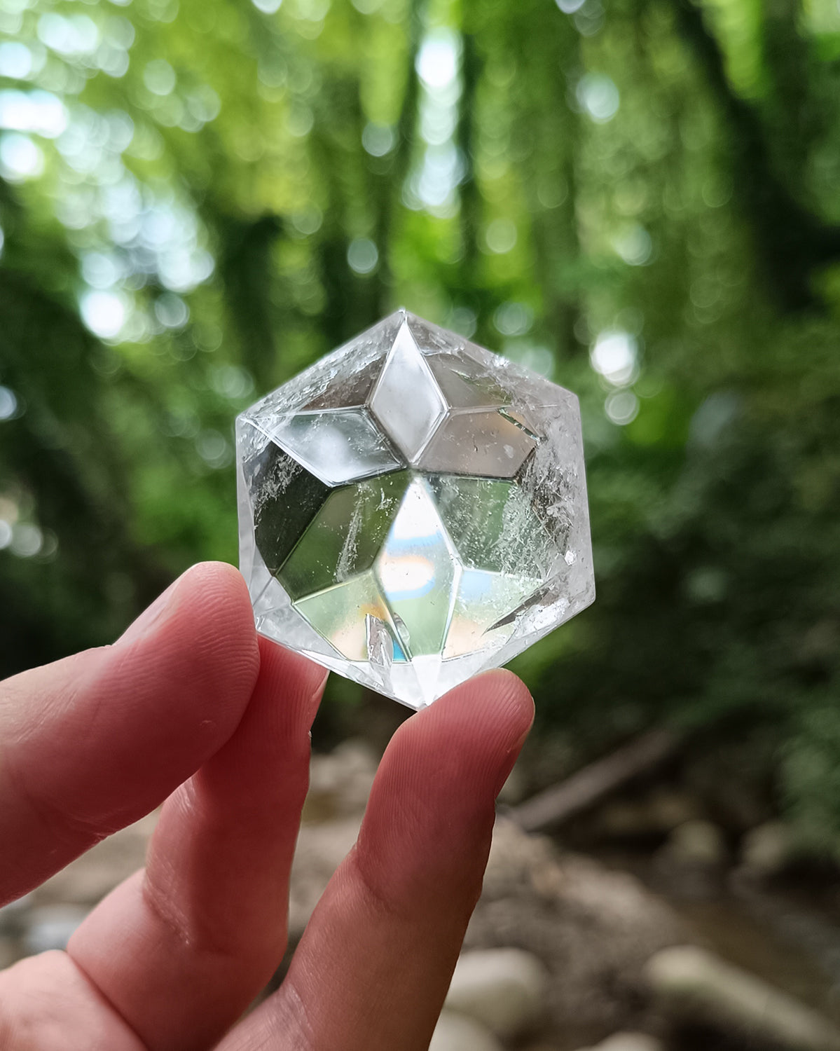 Cuarzo Cristal facetado #1 // Estrella de David