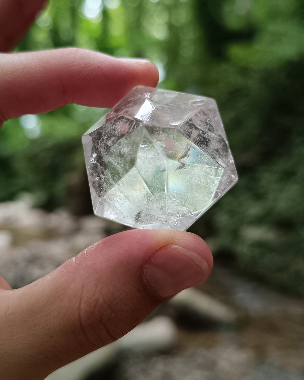 Cuarzo Cristal facetado #2 // Estrella de David