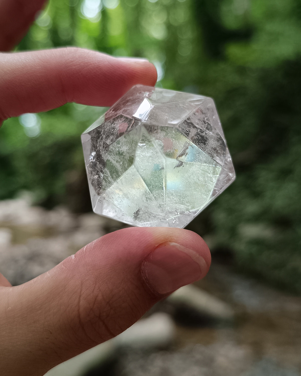 Cuarzo Cristal facetado #2 // Estrella de David