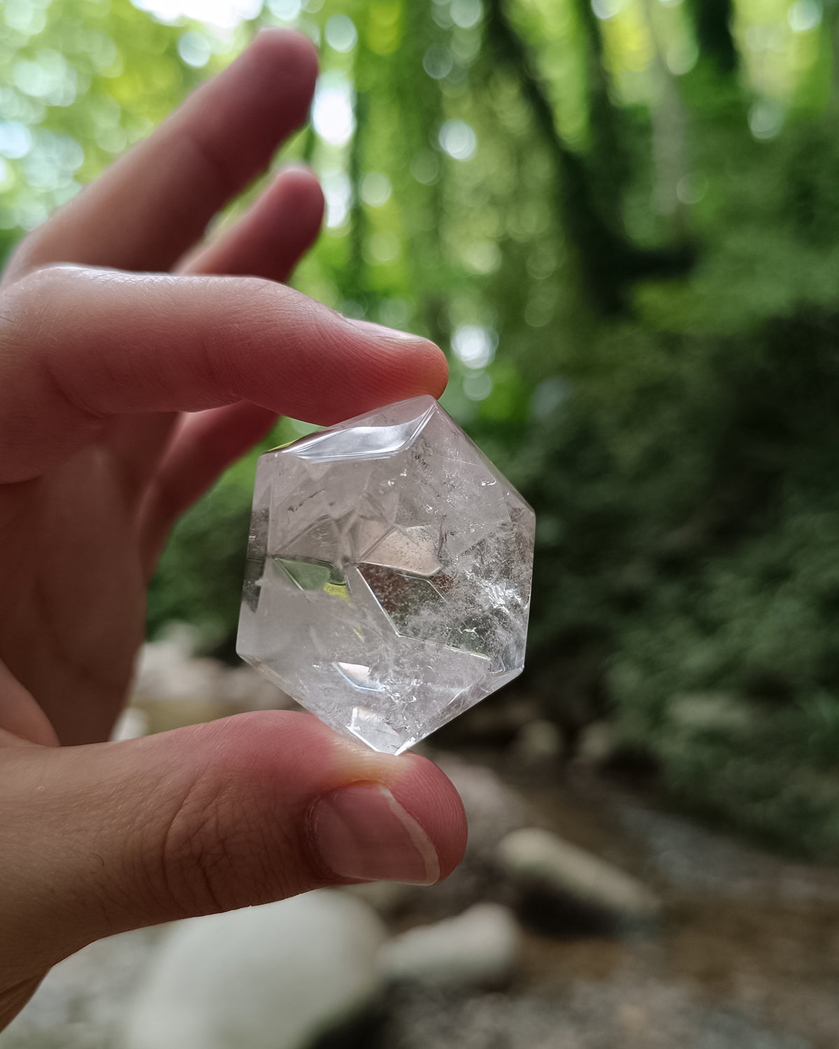 Cuarzo Cristal facetado #2 // Estrella de David