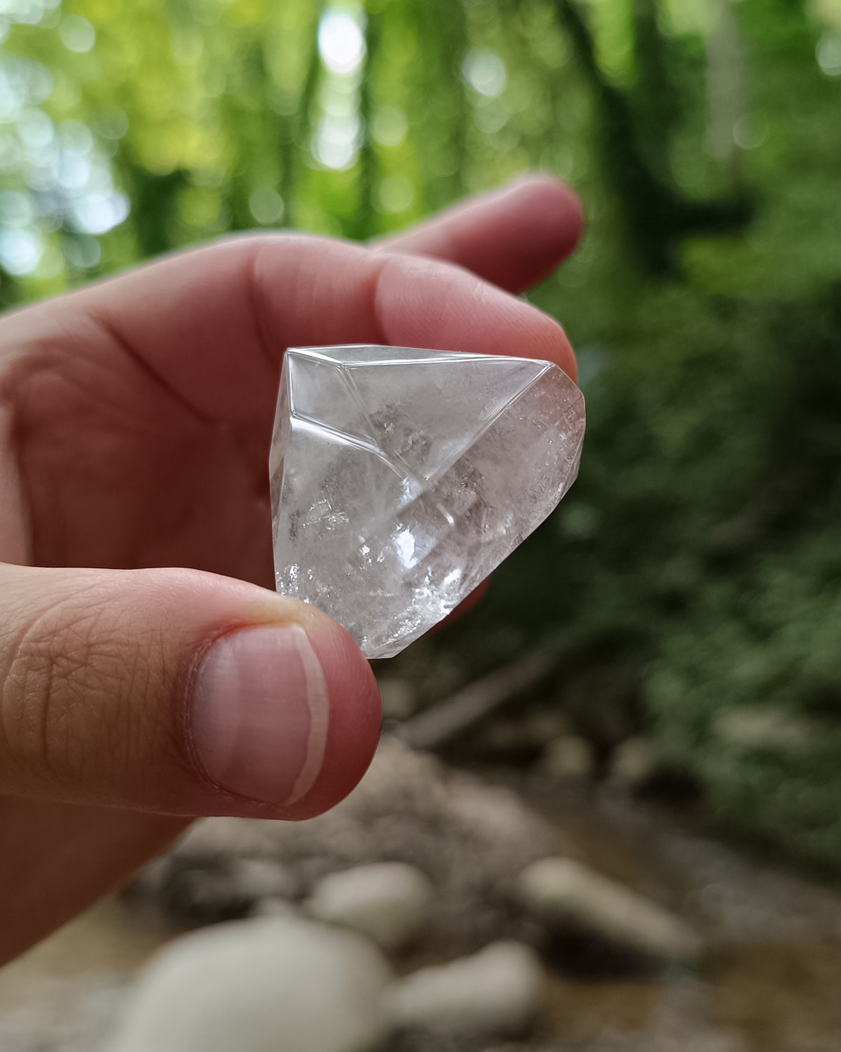Cuarzo Cristal facetado #2 // Estrella de David