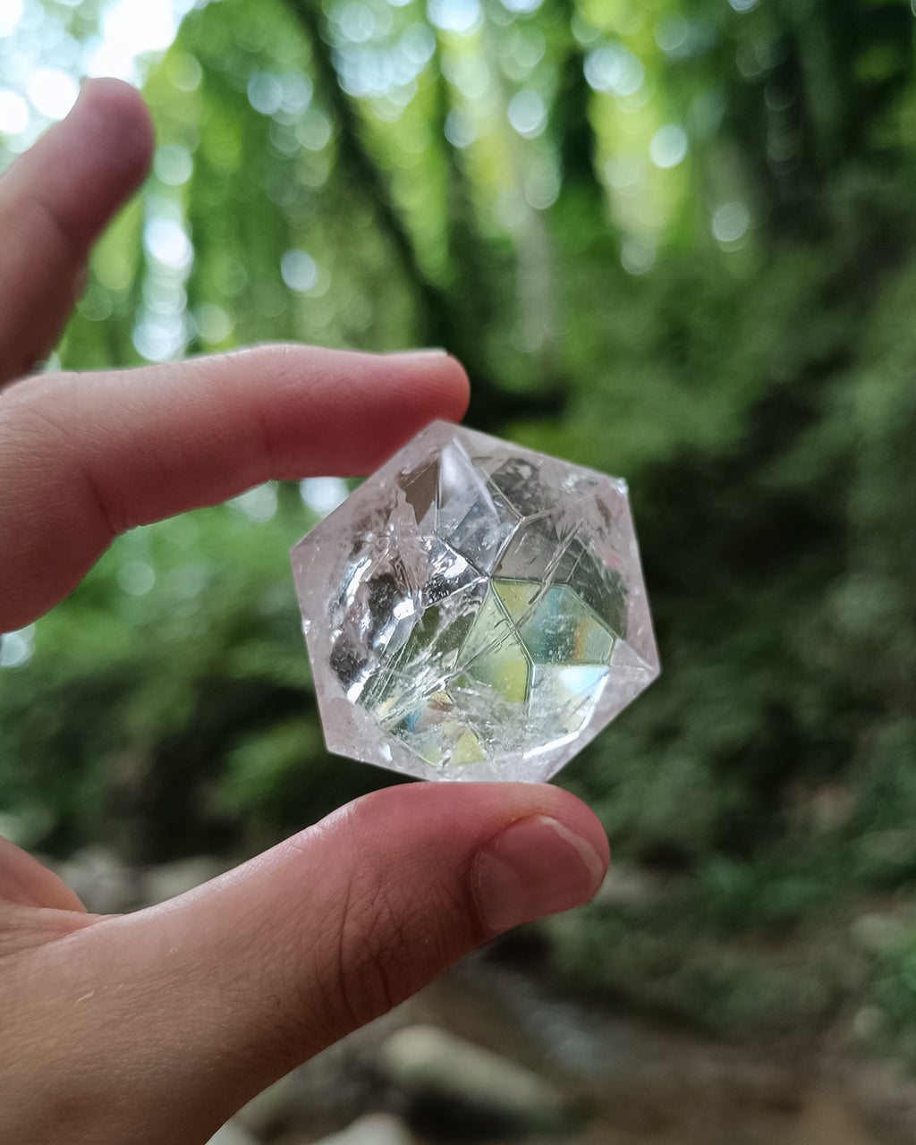 Cuarzo Cristal facetado #3 // Estrella de David