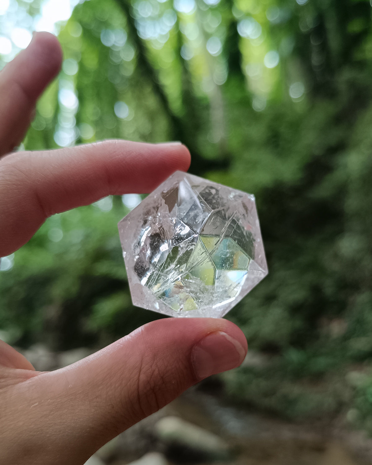 Cuarzo Cristal facetado #3 // Estrella de David