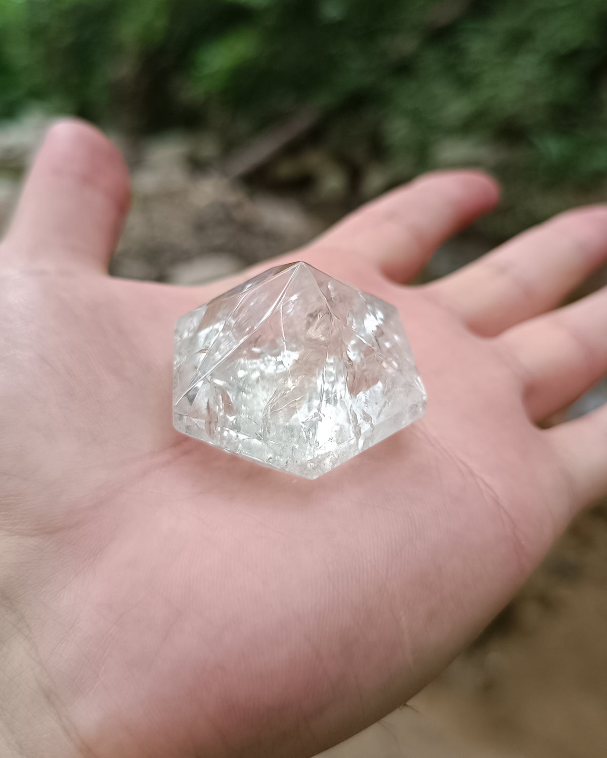 Cuarzo Cristal facetado #3 // Estrella de David