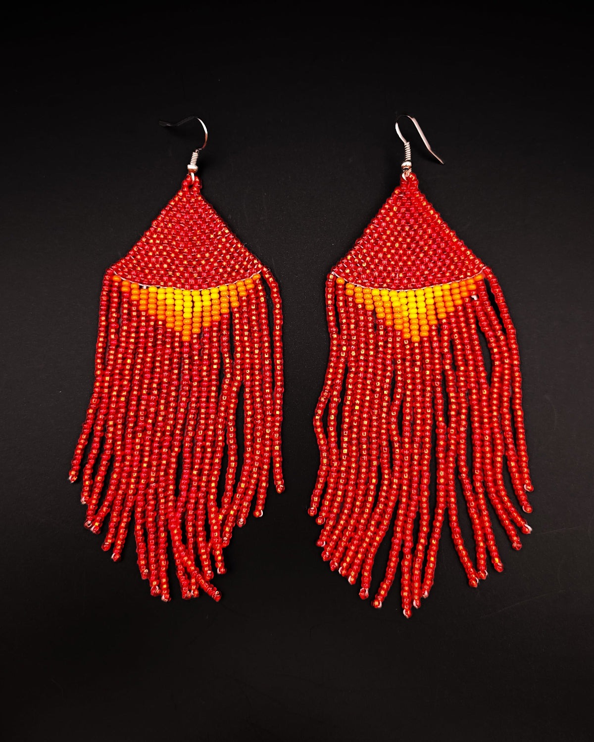 Pendientes de mostacilla - grandes