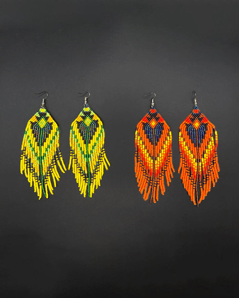 Pendientes de mostacilla - grandes