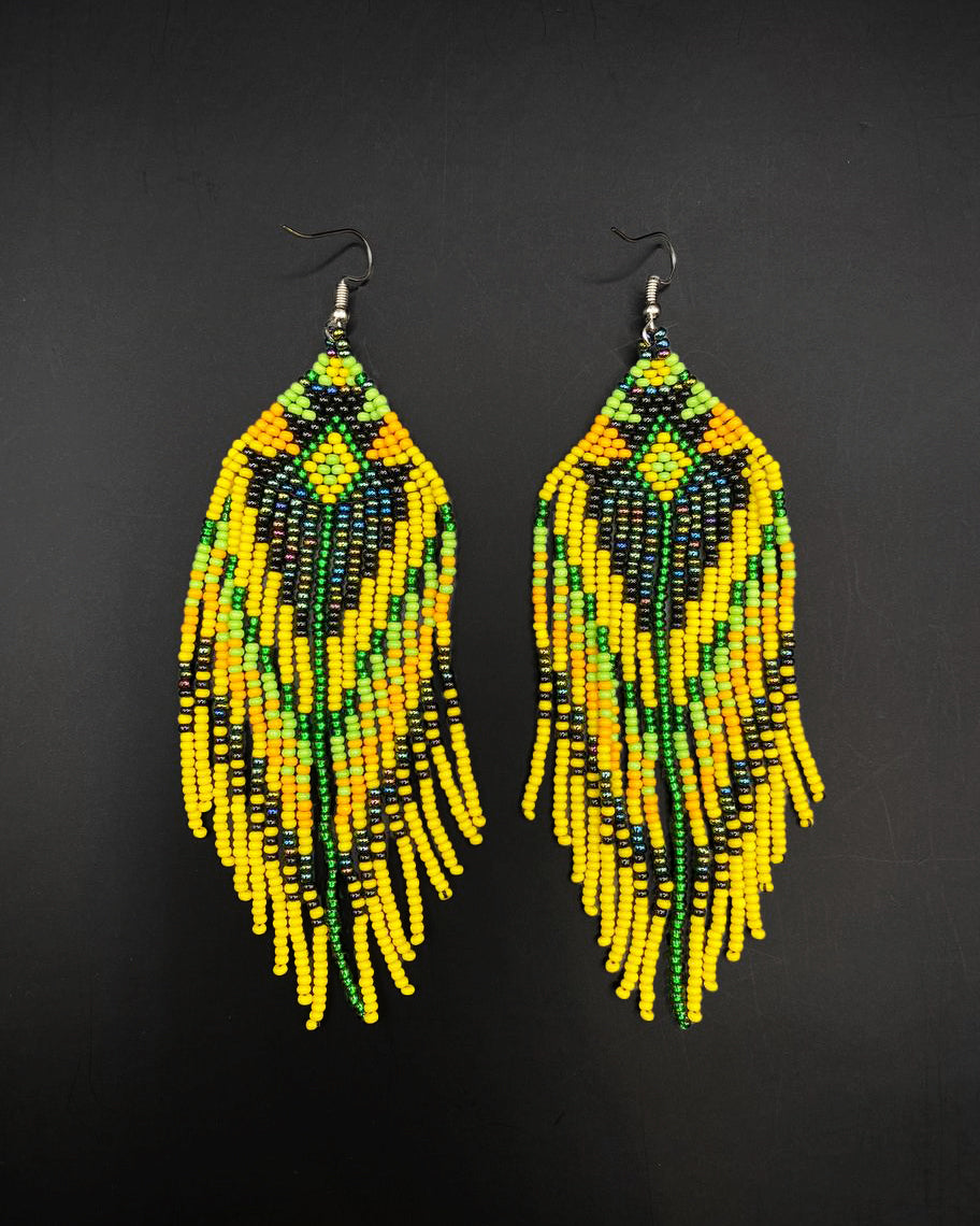 Pendientes de mostacilla - grandes