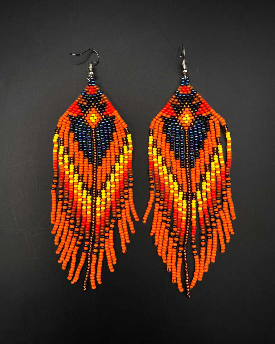 Pendientes de mostacilla - grandes