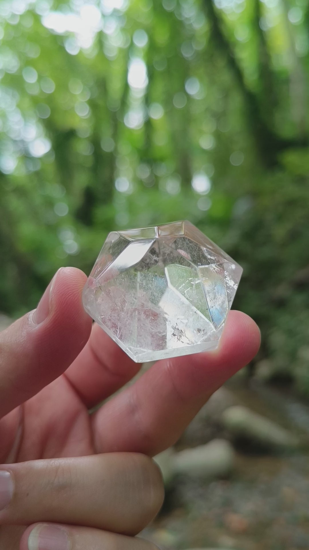 Cuarzo Cristal facetado #2 // Estrella de David