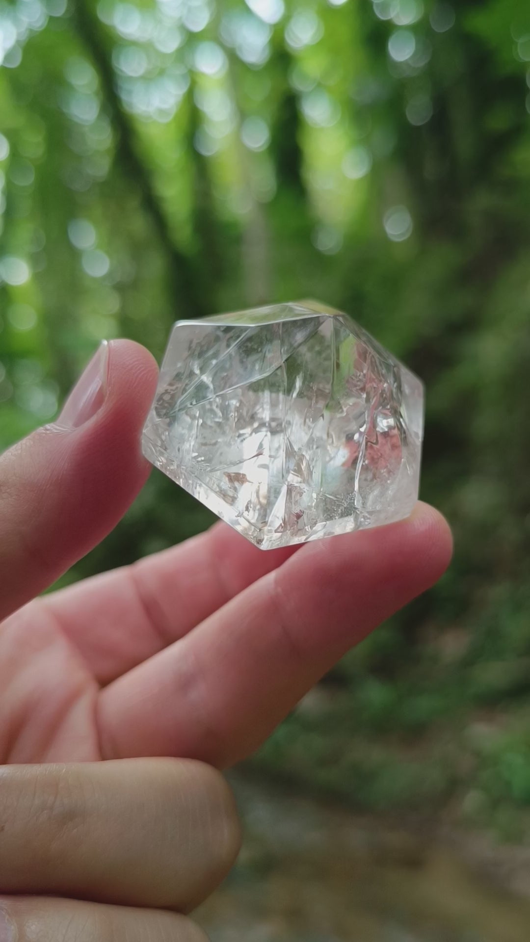 Cuarzo Cristal facetado #3 // Estrella de David