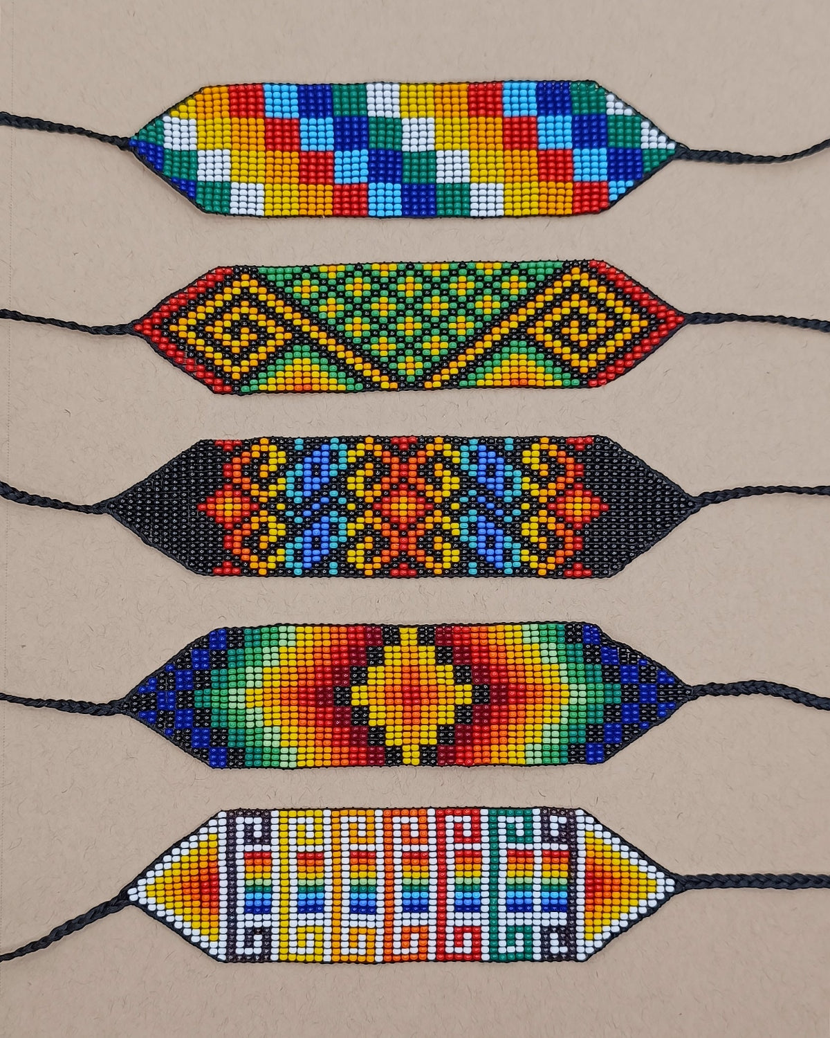 Pulseras de mostacilla - grandes